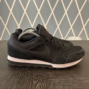 Nike Women's MD Runner 2 Black White Athletic Shoes size 12 RUN SMALL.